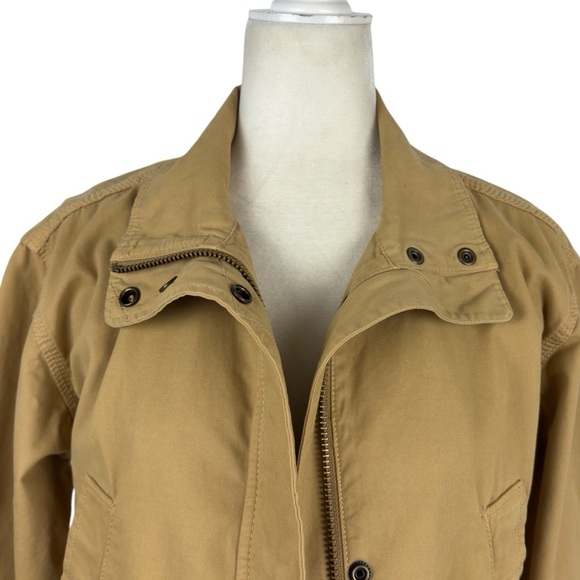 Madewell Prospect Jacket Utility Canvas Full Zip in Dark Sahara Neutral Size XXS - Picture 5 of 16